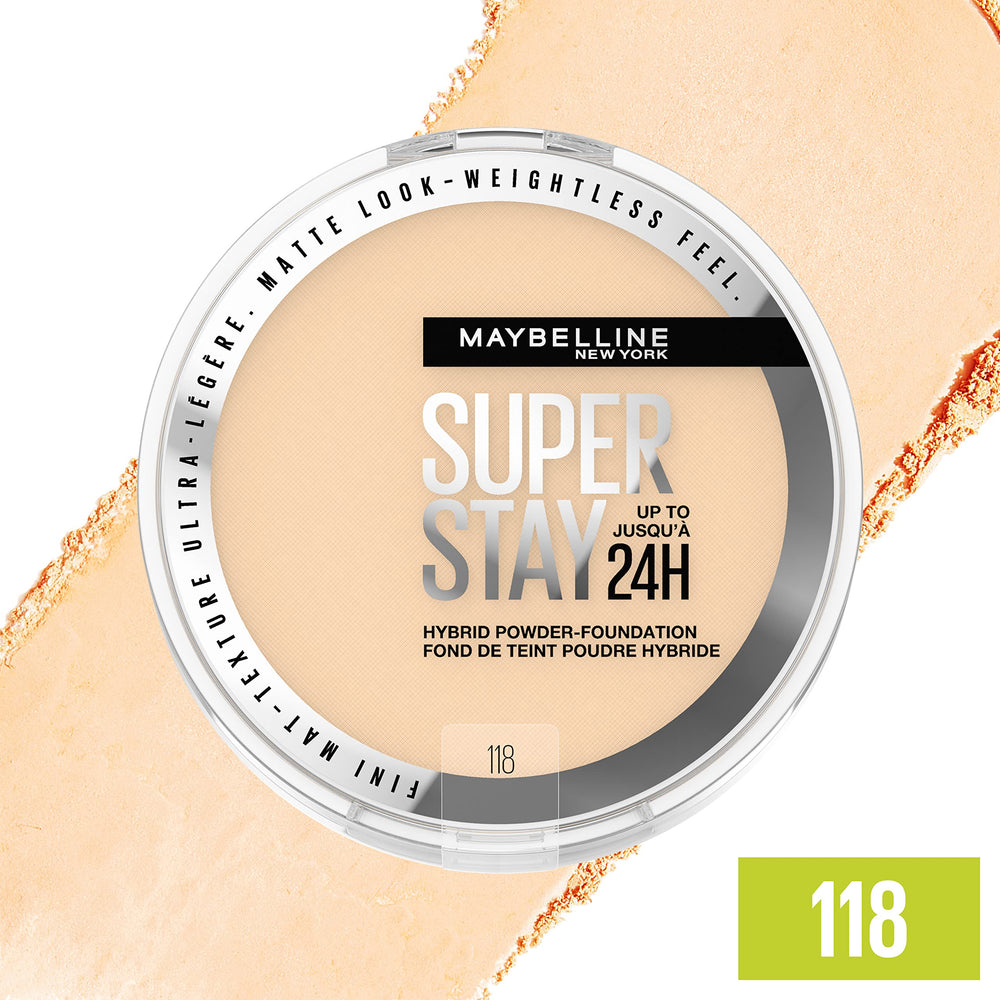 Maybelline polvo híbrido fundación con 16 tonos para pieles variadas
