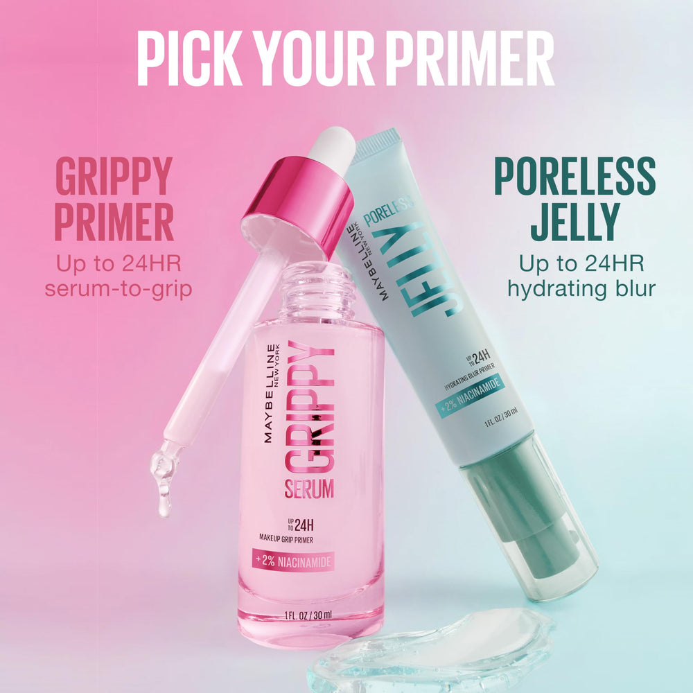 Maybelline Poreless Jelly Primer, apto para piel sensible y se integra con otros productos.