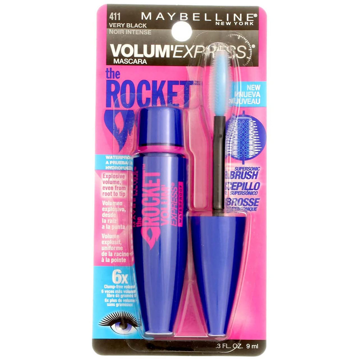 Maybelline Rocket Mascara con empaque de 6 unidades ofrece volumen explosivo