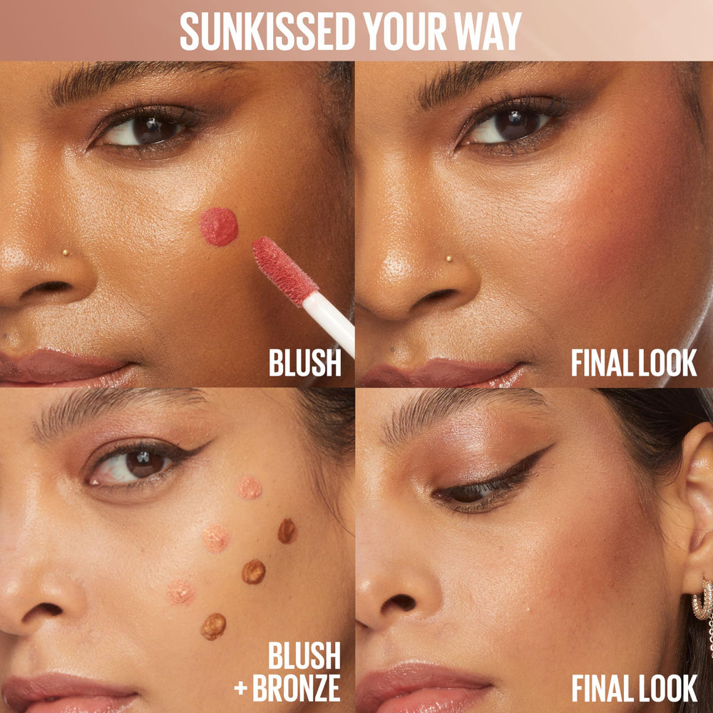Maybelline Sunkisser: fórmula con vitamina E para cuidar la piel durante la aplicación.