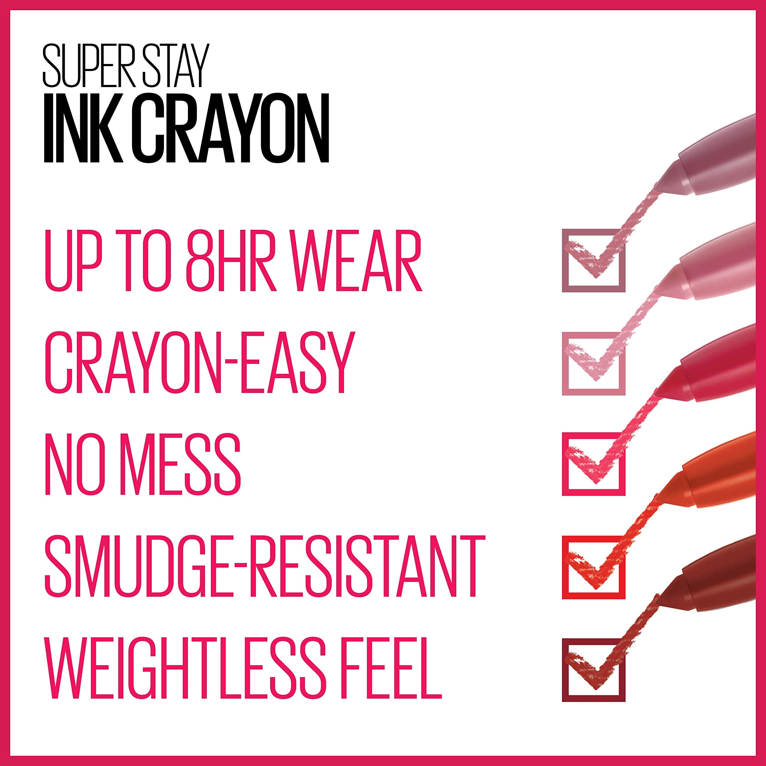 Maybelline Super Stay Ink Crayon resistente a transferencia para uso diario