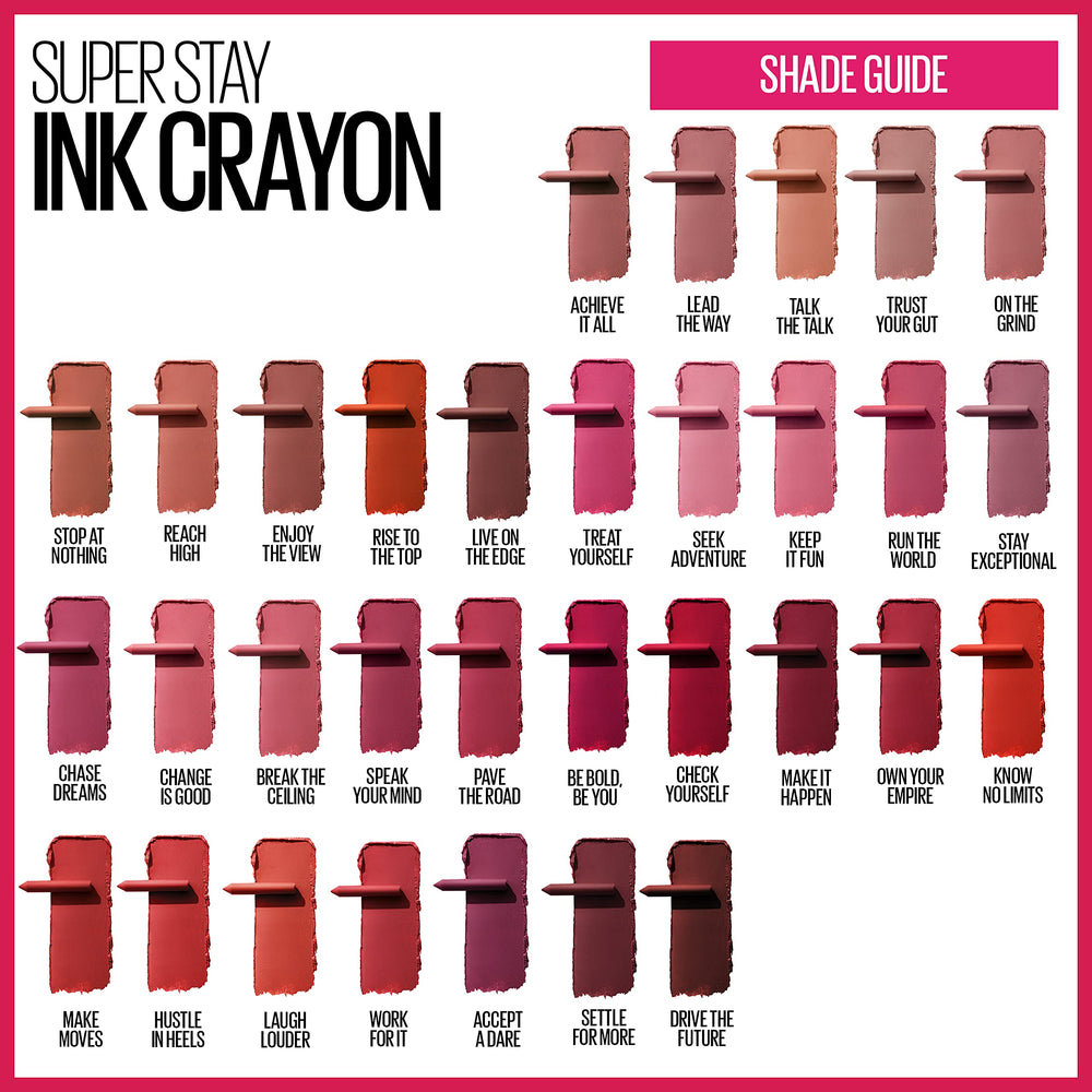 Maybelline Super Stay Ink Crayon tono rojo-marrón para definición duradera