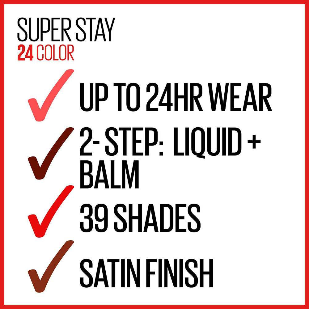 Maybelline Super Stay 24 acabado mauve pink, ideal para looks diarios.
