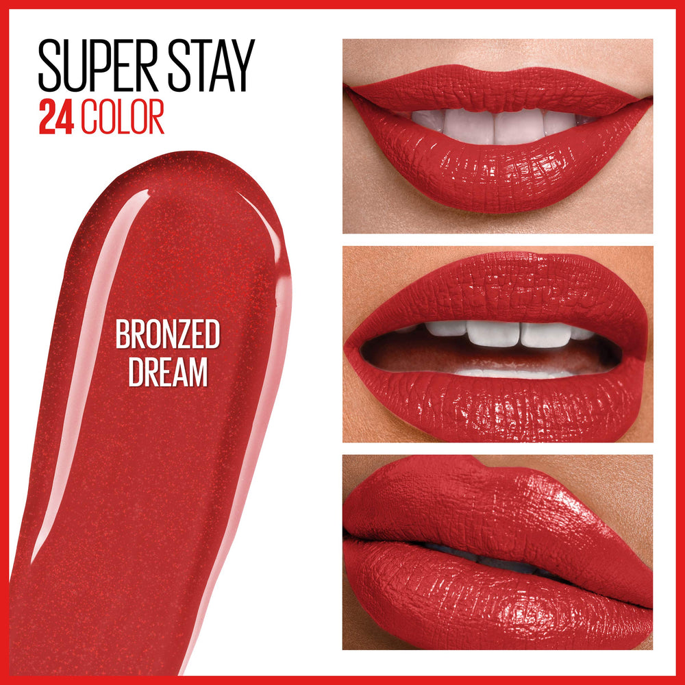 Maybelline Super Stay 24; color intenso para look duradero.