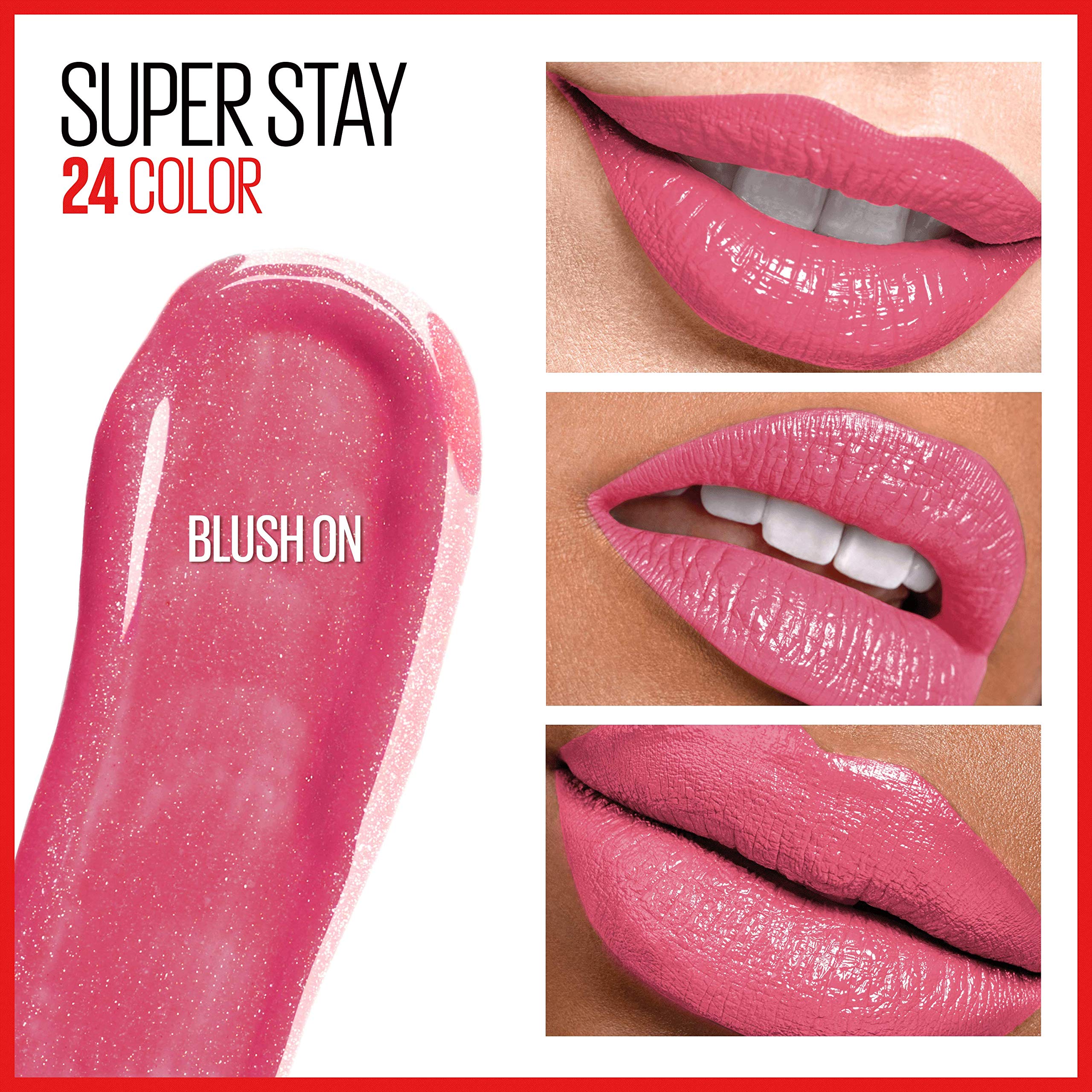 Maybelline Super Stay 24: color rosa suave con aplicación precisa.
