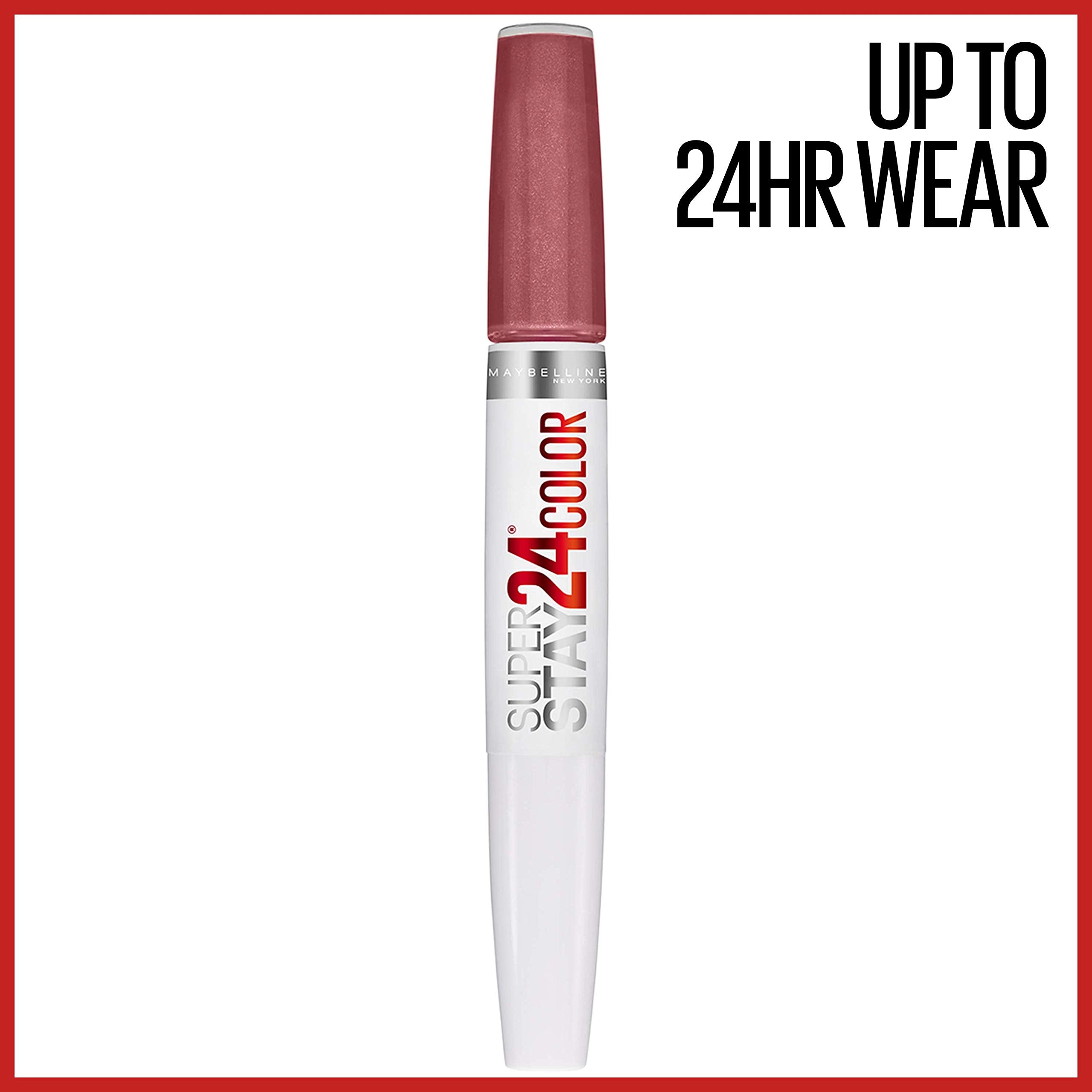 Maybelline Super Stay 24 muestra el sistema de 2 pasos en un tubo