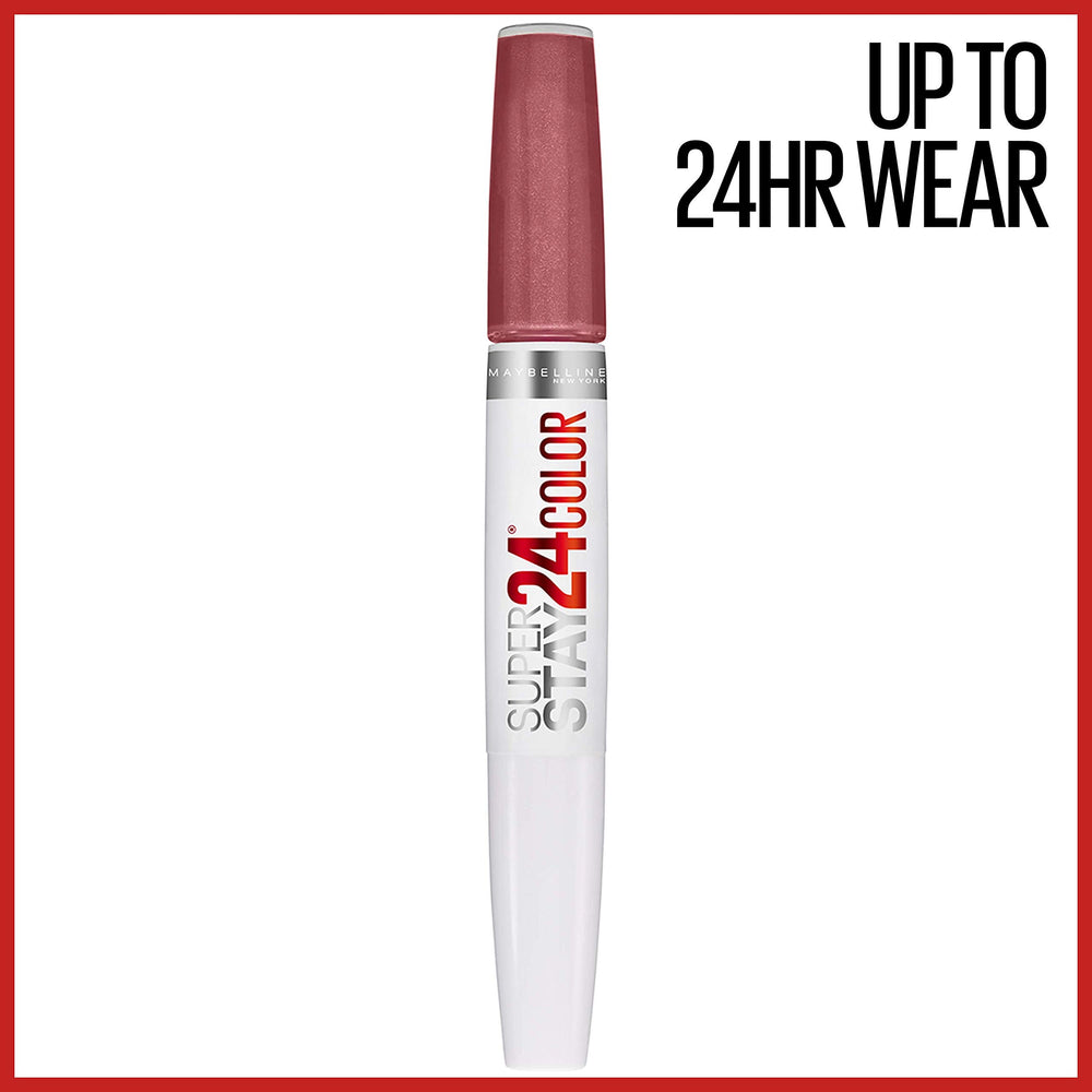 Maybelline Super Stay 24 muestra el sistema de 2 pasos en un tubo