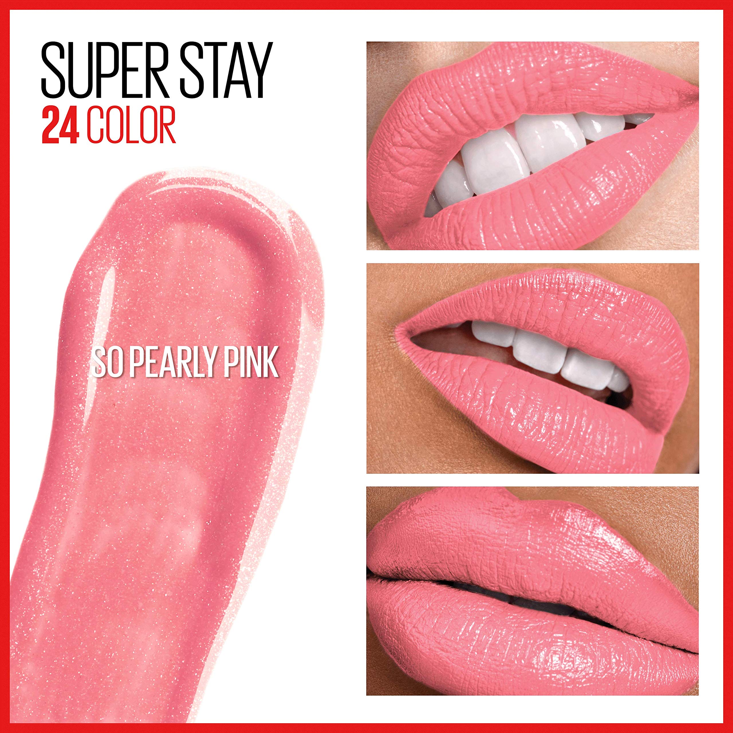 Maybelline Super Stay 24: color coral-rosado para un look duradero