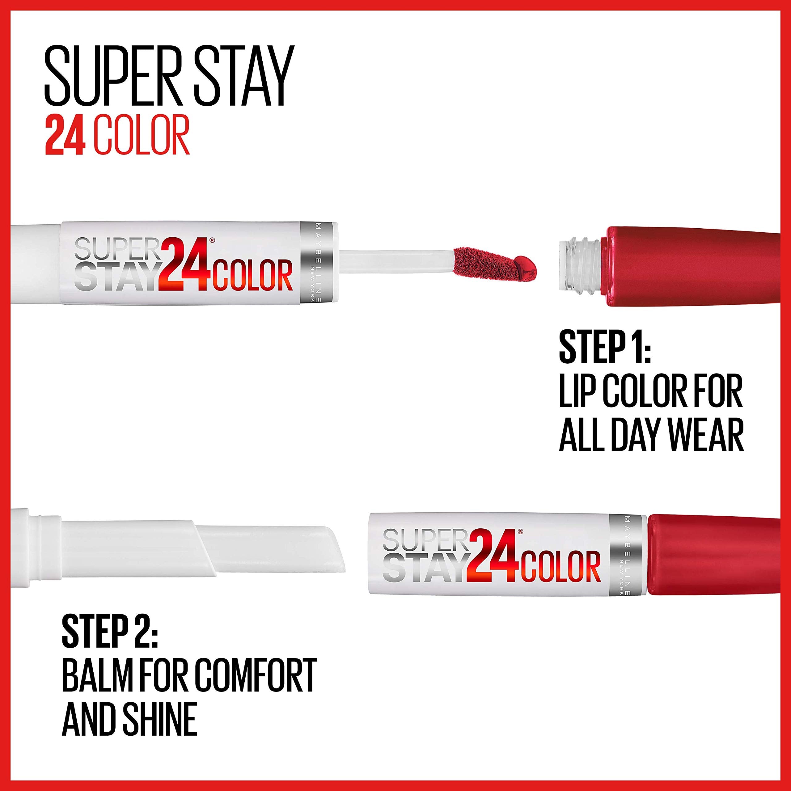 Maybelline Super Stay 24 sin transferencia, color que permanece.