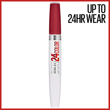 Maybelline Super Stay 24 con tecnologia micro flex para mayor suavidad.