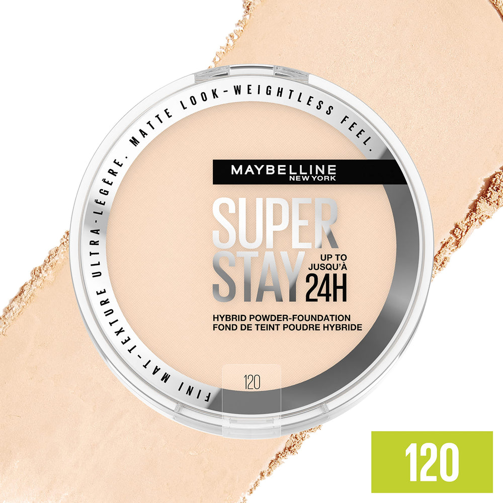 Aplicación de un solo toque para cobertura uniforme con Maybelline.