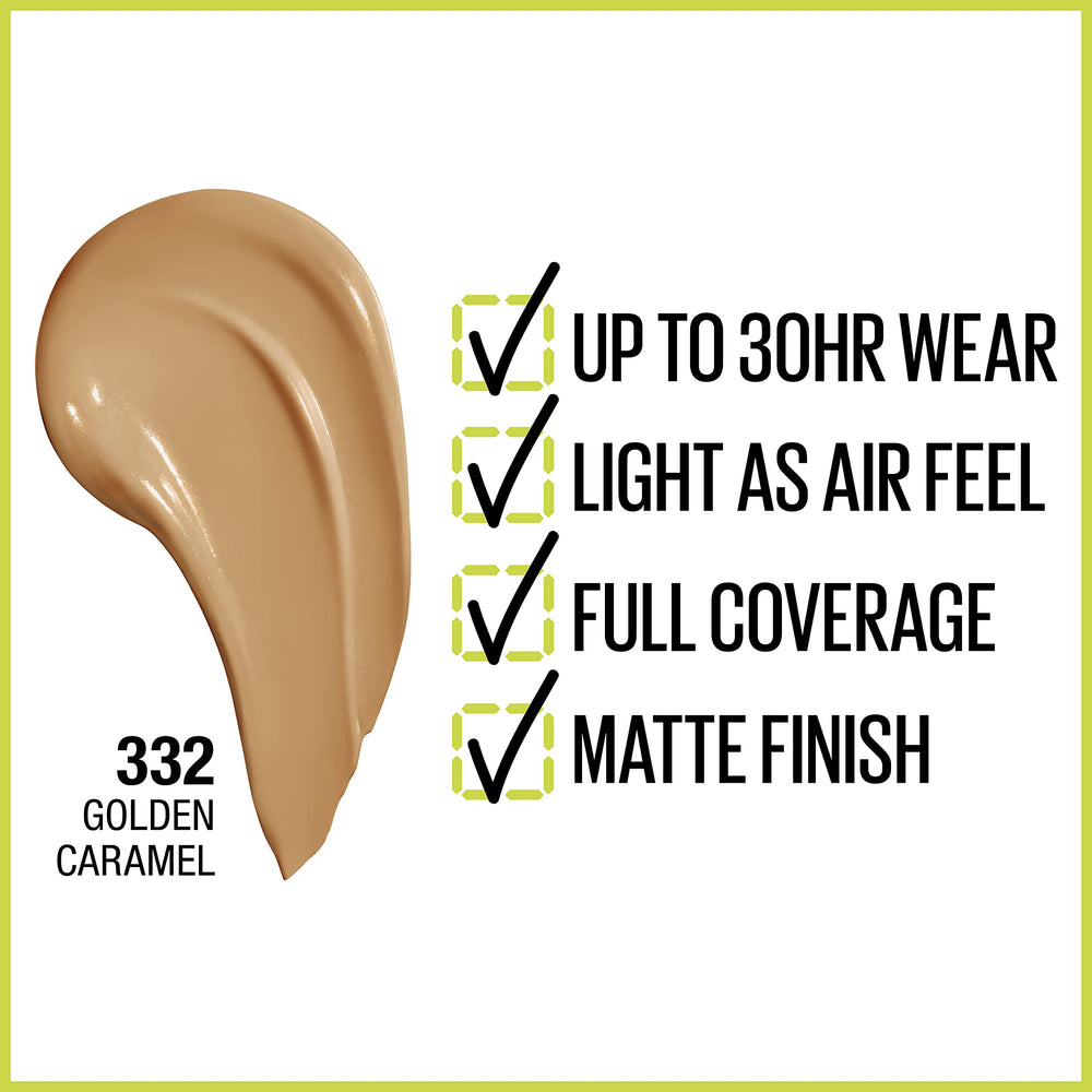 Maybelline Super Stay envase diseño mate, presentación elegante para uso diario.
