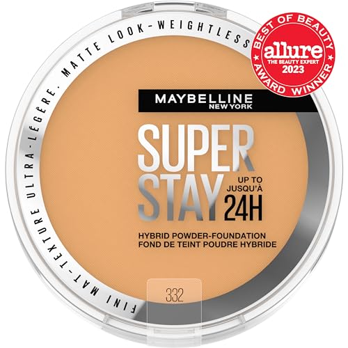 Maybelline Super Stay Polvo-Fundación, cobertura media-alta para un look natural.