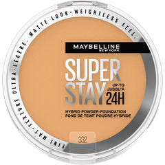 Maybelline Super Stay Polvo-Fundación, acabado mate y cobertura duradera.