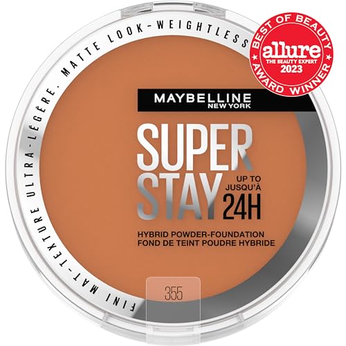 MAYBELLINE Super Stay híbrido polvo, acabado mate que resiste sudor.