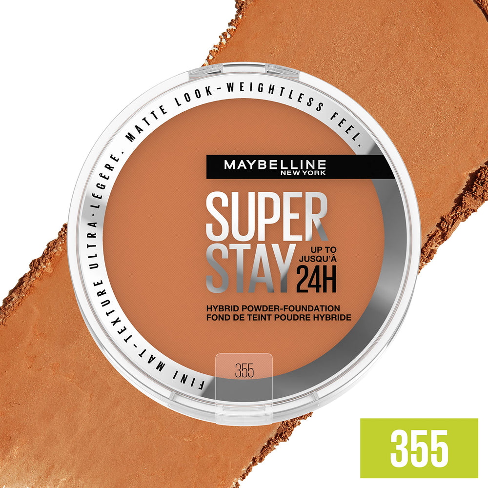 MAYBELLINE Super Stay híbrido polvo, resistente al agua para días activos.