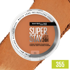 MAYBELLINE Super Stay híbrido polvo, resistente al agua para días activos.