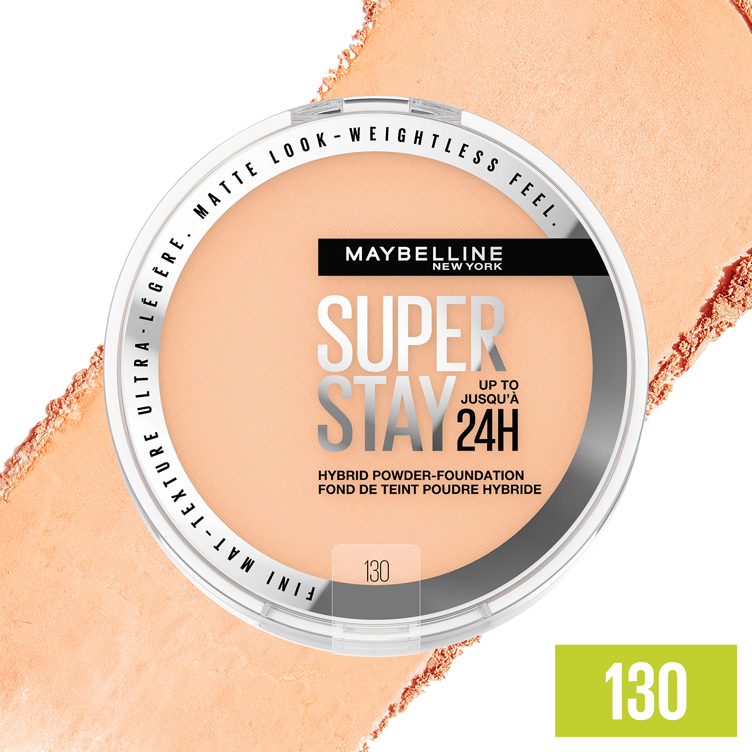 Maybelline Super Stay Hybrid Polvo, cobertura media a total para tono uniforme.