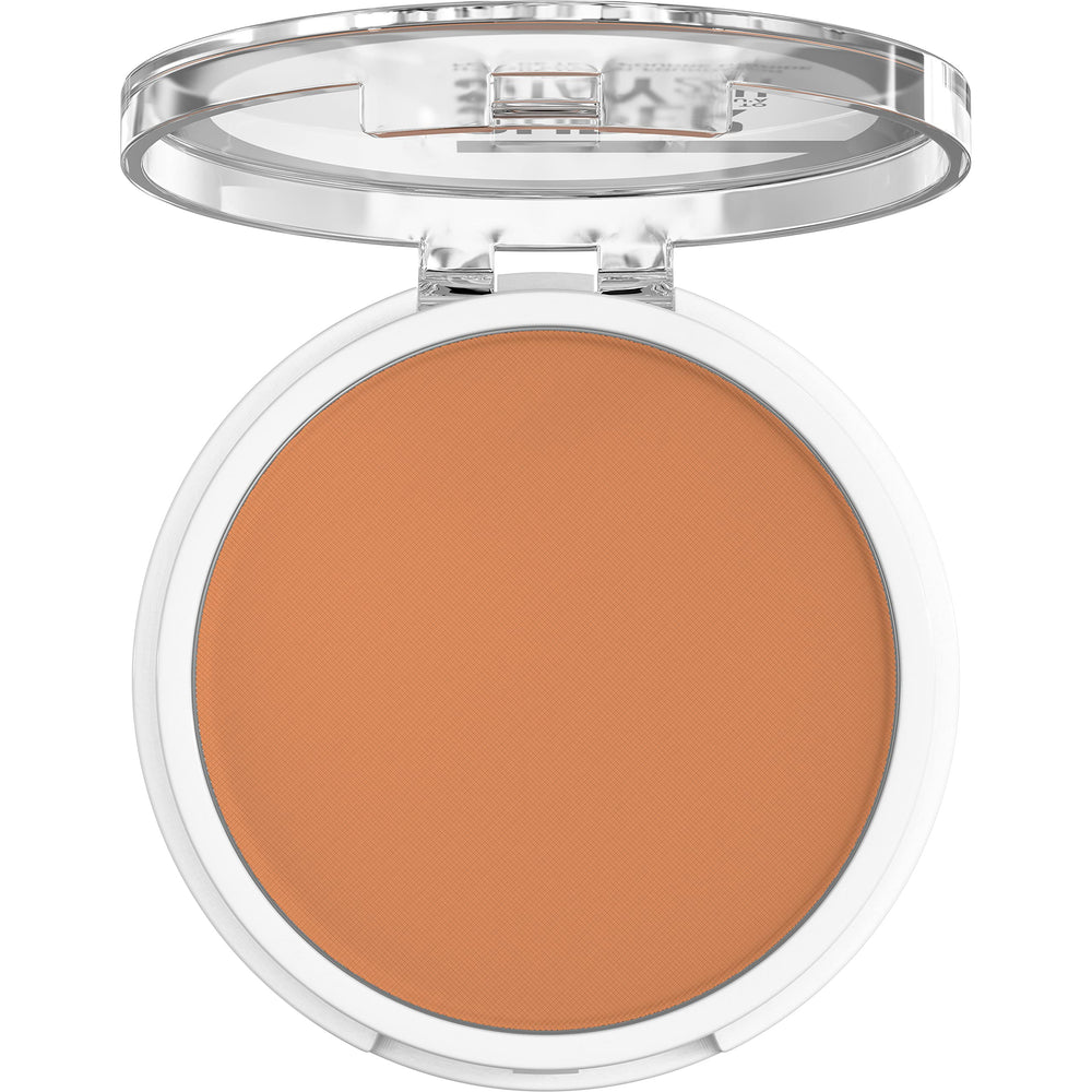 Maybelline Super Stay Hybrid Powder Foundation, cobertura media a total en una pasada.