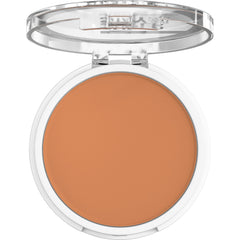 Maybelline Super Stay Hybrid Powder Foundation, cobertura media a total en una pasada.