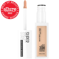 Cobertura total en ojeras con Maybelline Super Stay Concealer.