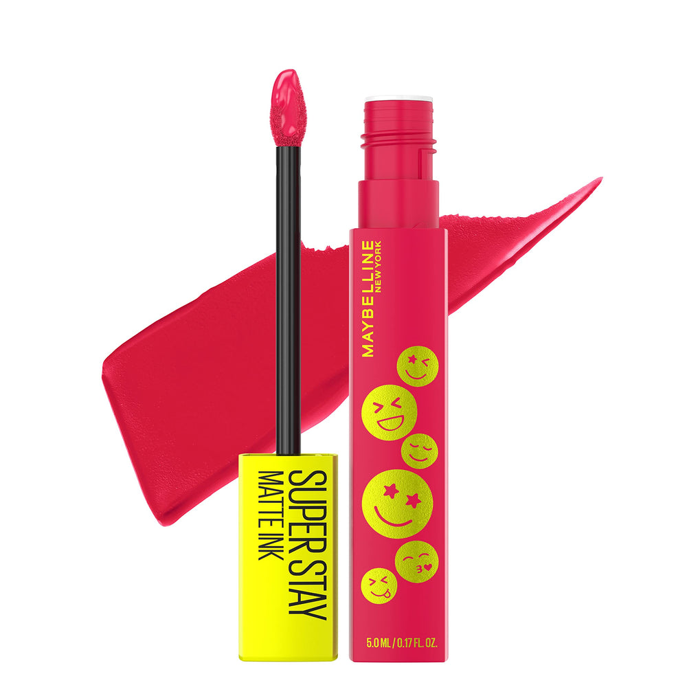 Maybelline Super Stay Matte Ink con aplicador flecha para una aplicación precisa y duradera.