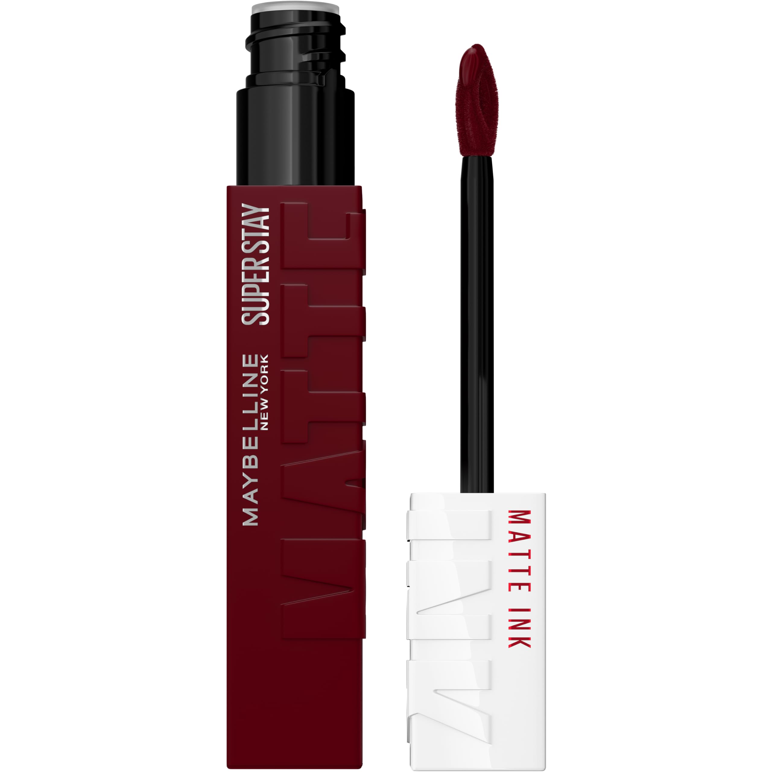 MAYBELLINE Super Stay Matte Ink con aplicador flecha para precisión en la aplicación.