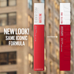 MAYBELLINE Super Stay Matte Ink color intenso que perdura en el tiempo.