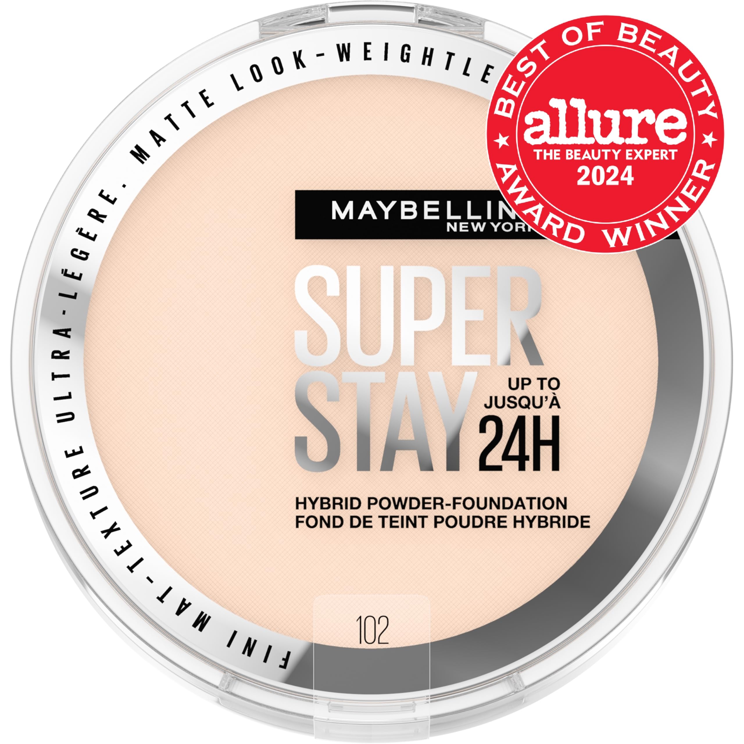 Muestra de Maybelline Super Stay, polvo base cobertura media para pieles diversas