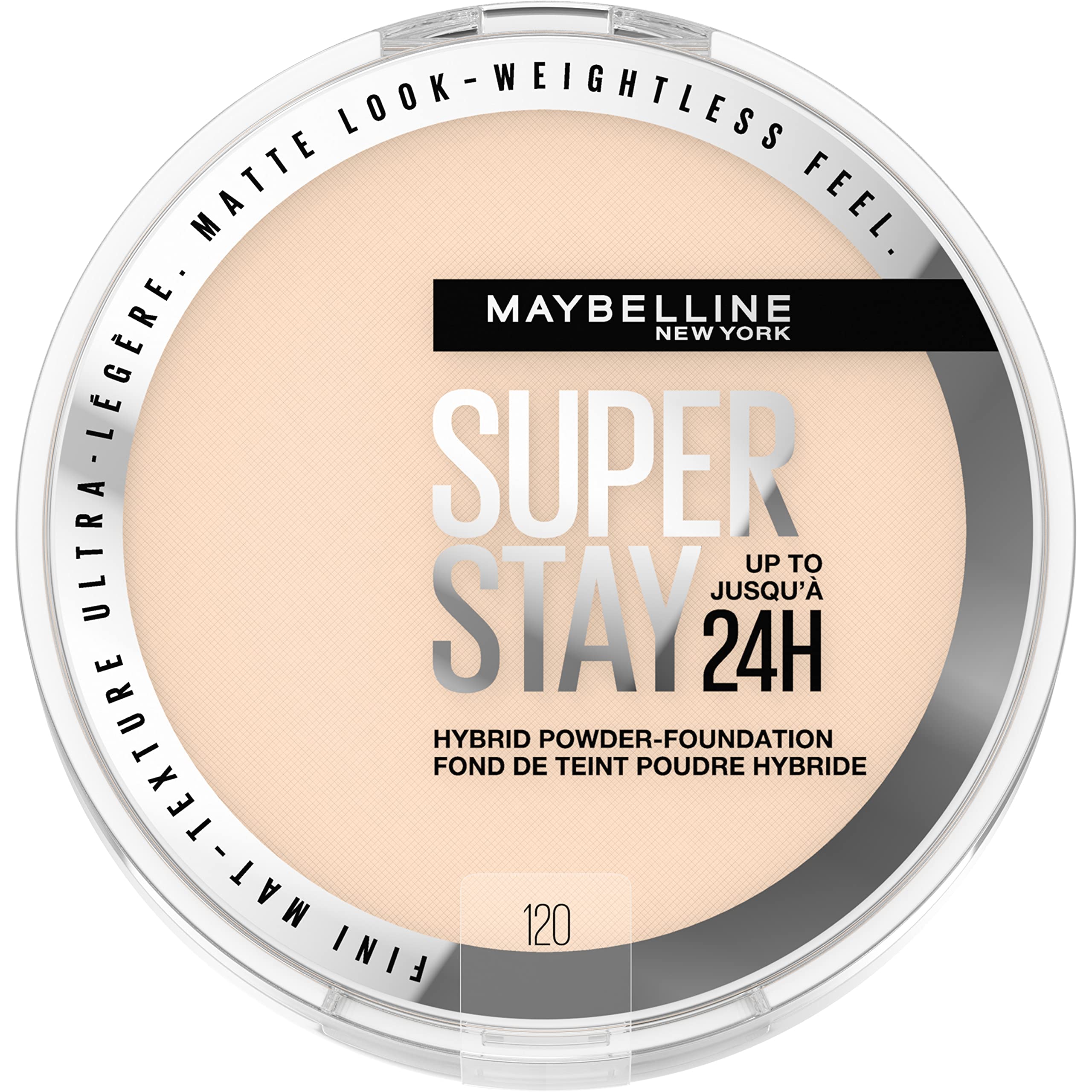 Maybelline Super Stay Polvo Base Híbrido, cobertura media para piel natural.