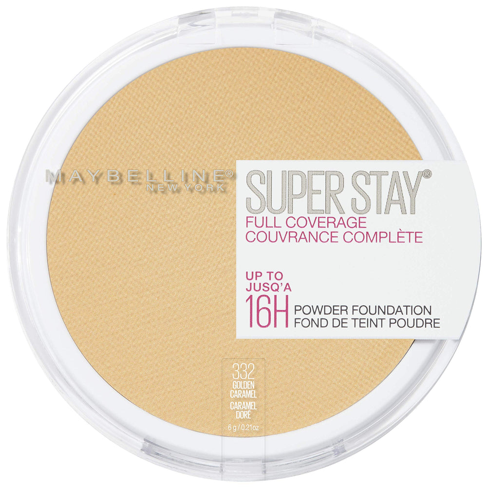Maybelline Super Stay Polvo con Cobertura Total para un acabado duradero y natural.