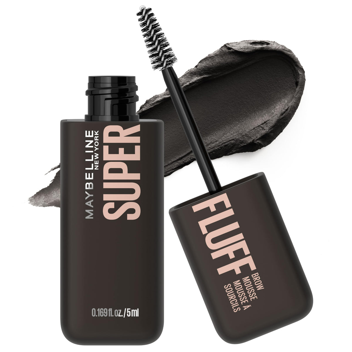MAYBELLINE Superfluff Mousse para cejas con aplicación suave y volumen natural.