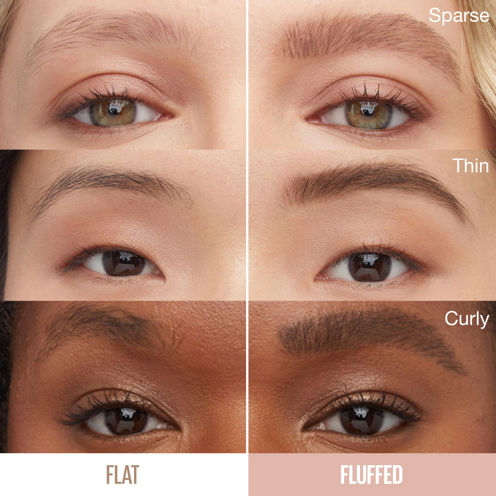 Texto denso de Maybelline Superfluff para cejas con volumen visible