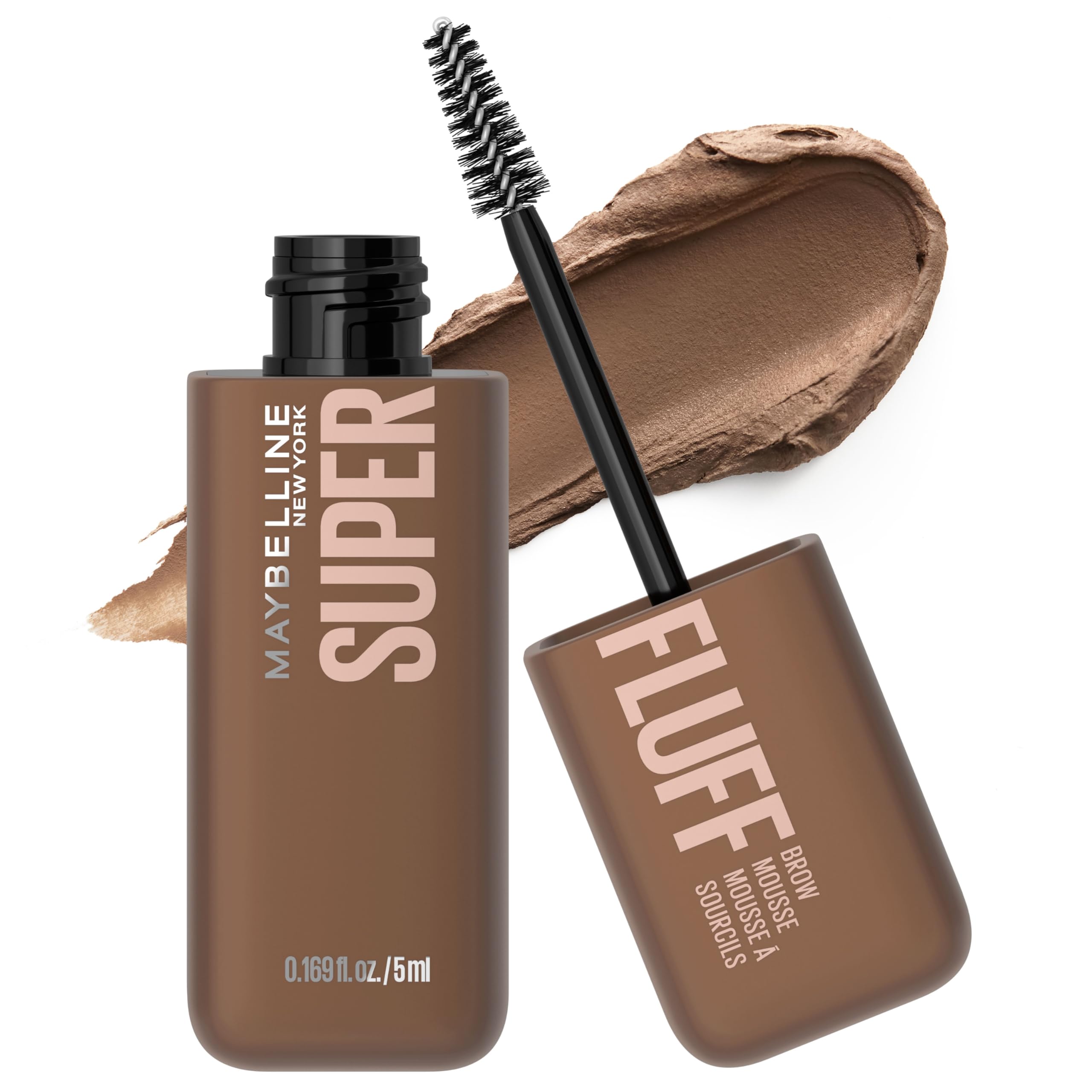 Maybelline Superfluff Cejas, pincel aplicacion suave para volumen natural.