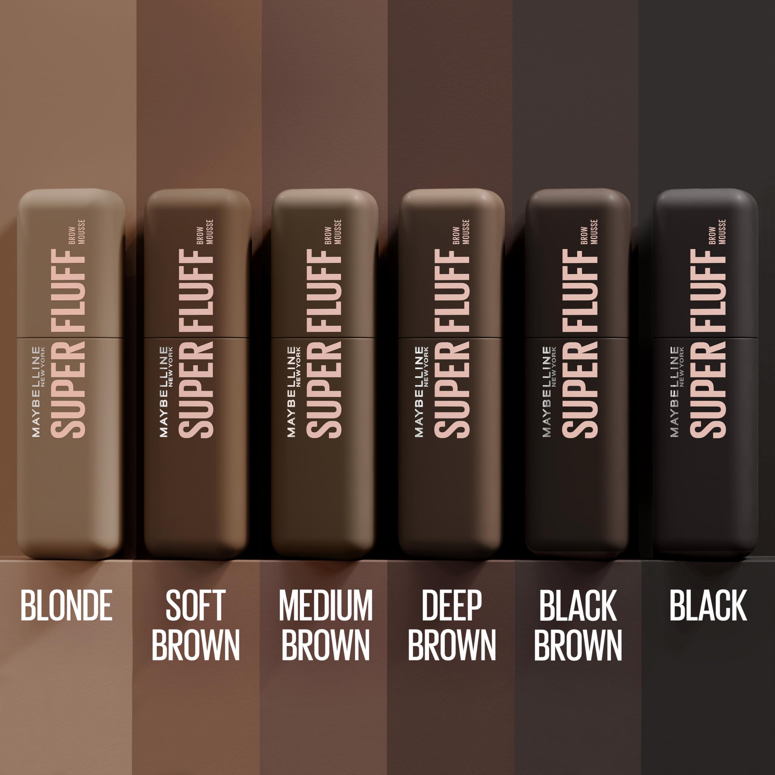 Maybelline Superfluff Cejas tono Marron Medio, definicion y volumen moderado.