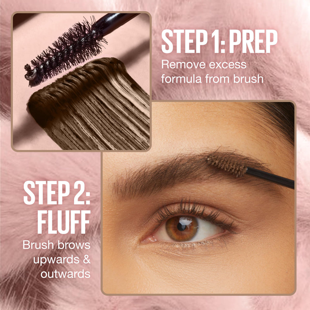 Maybelline Superfluff Cejas tono Rubio, acabado suave que realza la mirada.