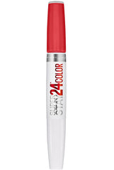 Maybelline SuperStay 24-2-Step Lipstick en plena aplicación de color en los labios