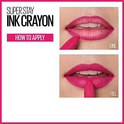 Maybelline SuperStay Ink Crayon Matte acompaña cualquier estilo, desde rojo a tono neutro.