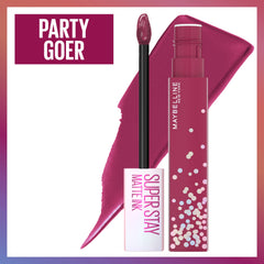 MAYBELLINE SuperStay Matte Ink, pigmento alto para color intenso y acabado mate.