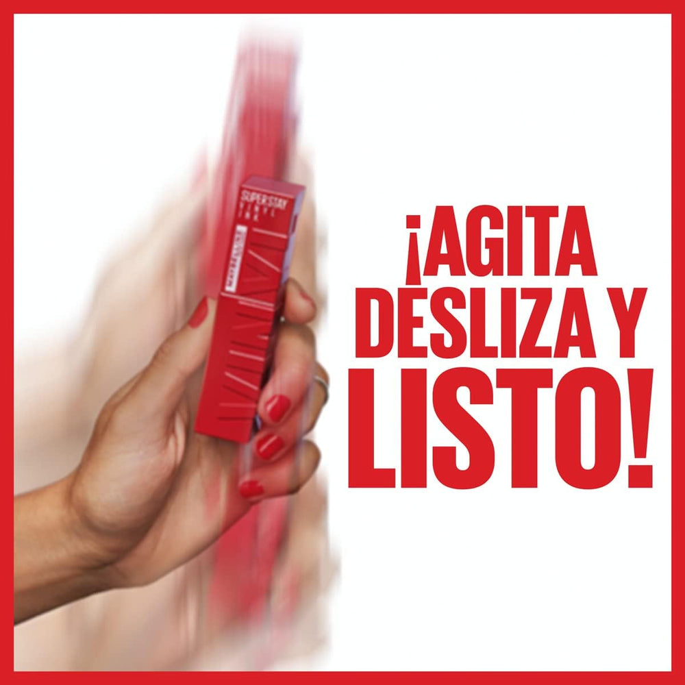 Maybelline Super Stay Vinyl Ink aplicación suave y cómoda.