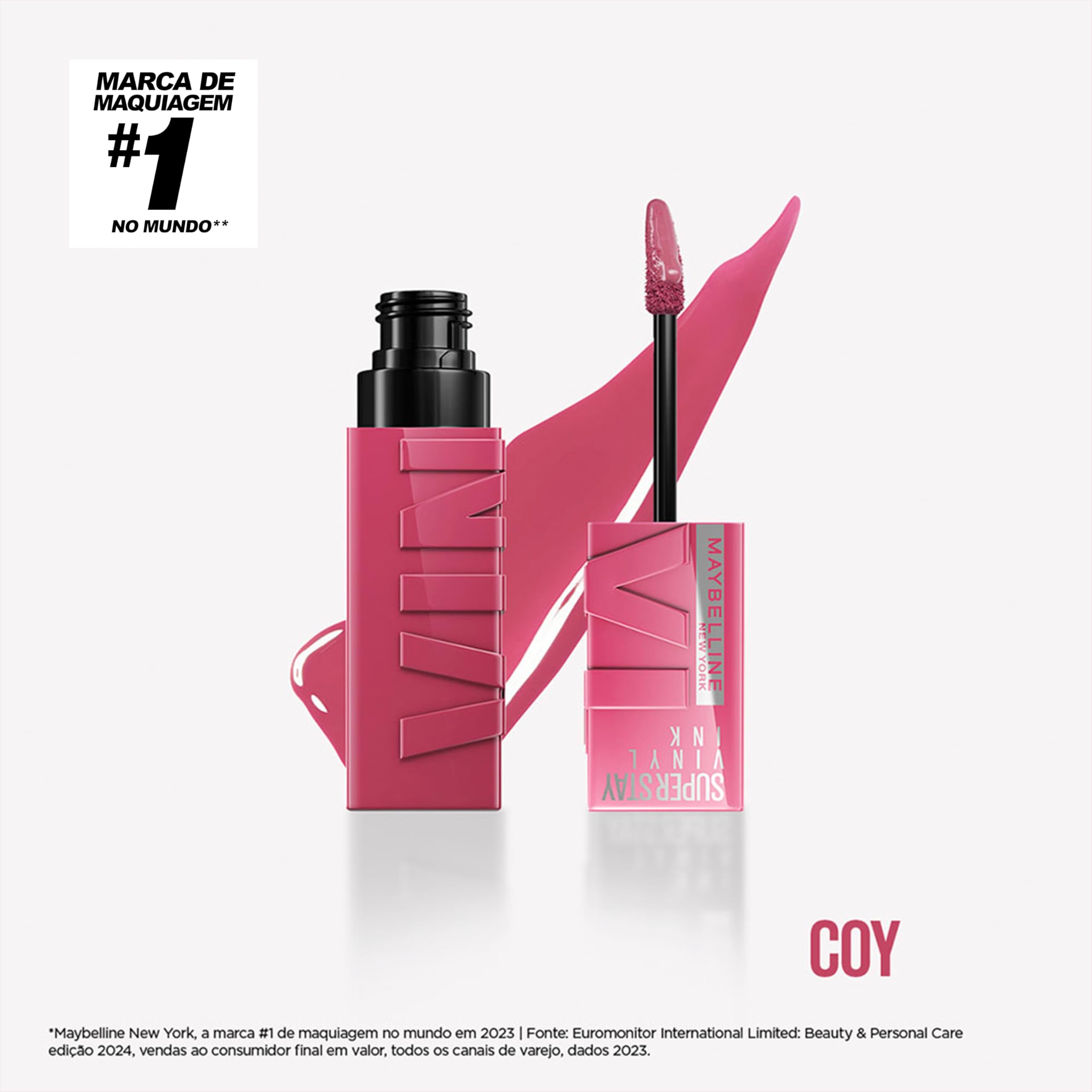 Maybelline Super Stay Vinyl Ink: brillo instantáneo para look nocturno.