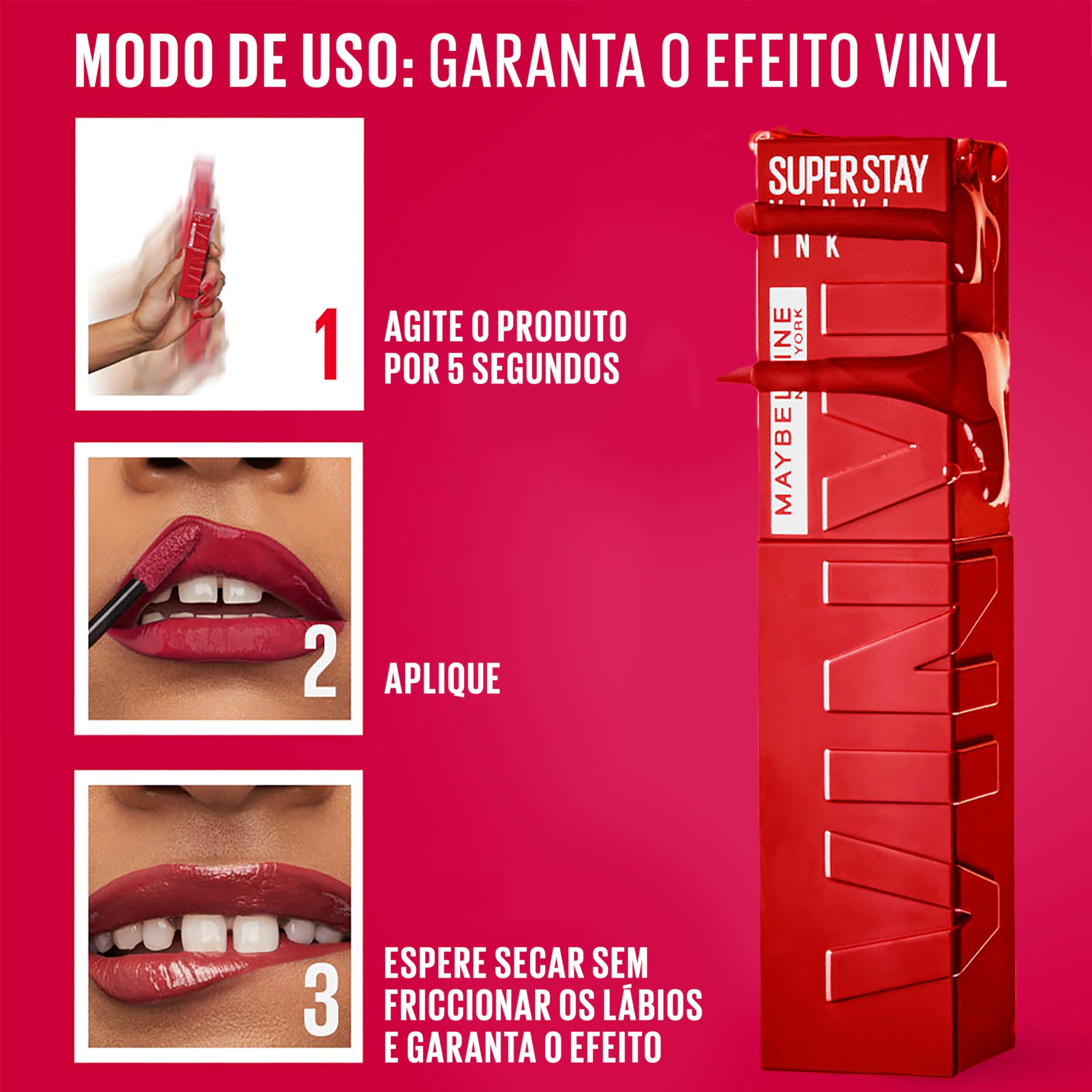 Maybelline Super Stay Vinyl Ink tono Rose Mauve Nude para labios naturales.