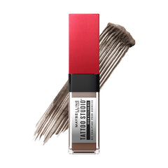 Maybelline Tattoo Studio Brow Styling Gel, aplicación de cejas suave para definición duradera.