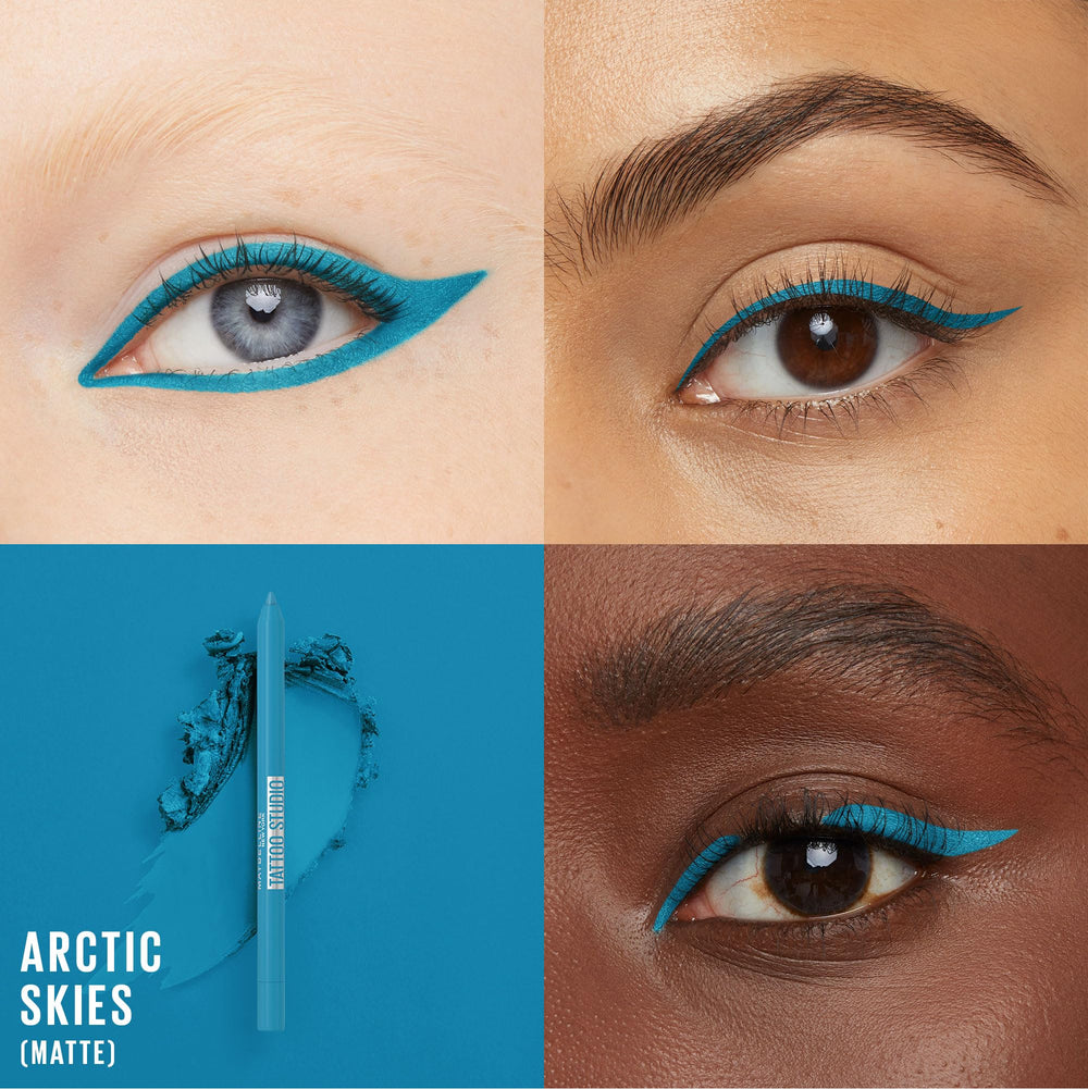 Delineador gel MAYBELLINE Tattoo Studio con pigmento intenso en Arctic Skies.