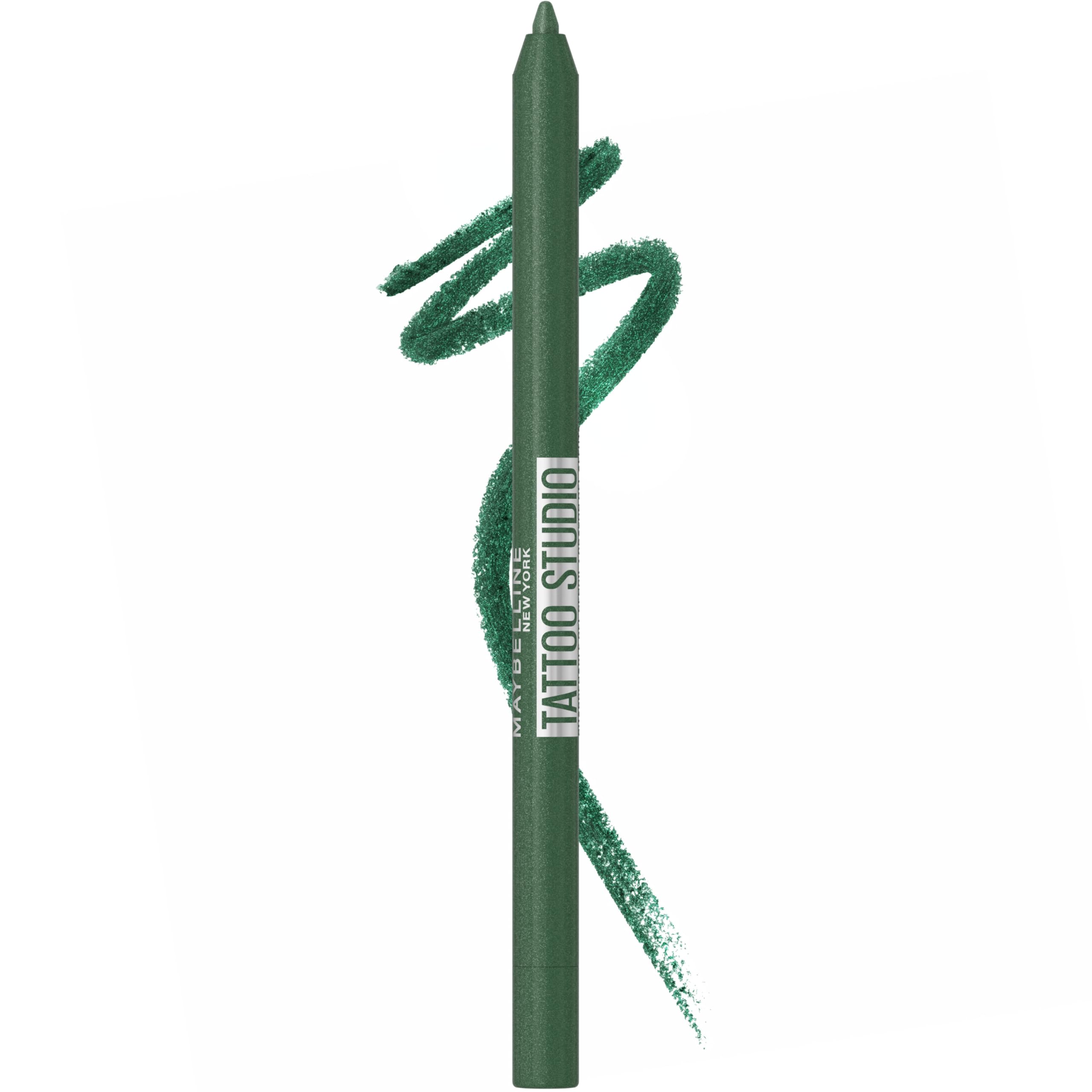 Maybelline Tattoo Studio: lápiz gel ocular verde cazador para delineado duradero.