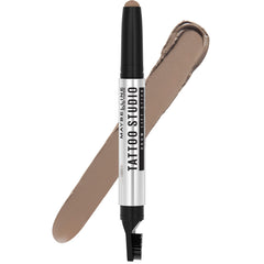Maybelline TattooStudio Brow Lift Stick en tono rubio para cejas, acabado natural.