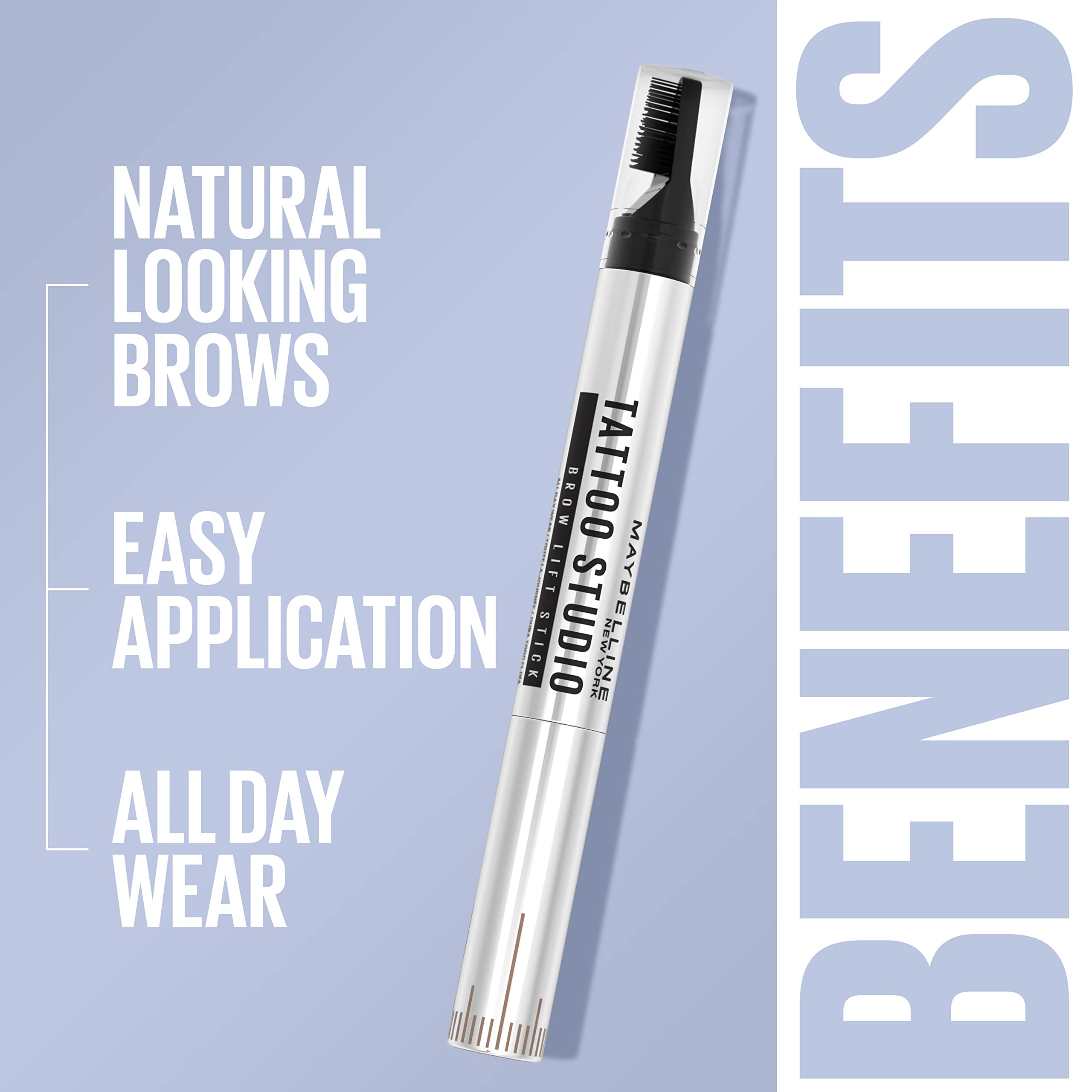 MAYBELLINE TattooStudio cejas transparente: fijación duradera para aspecto natural