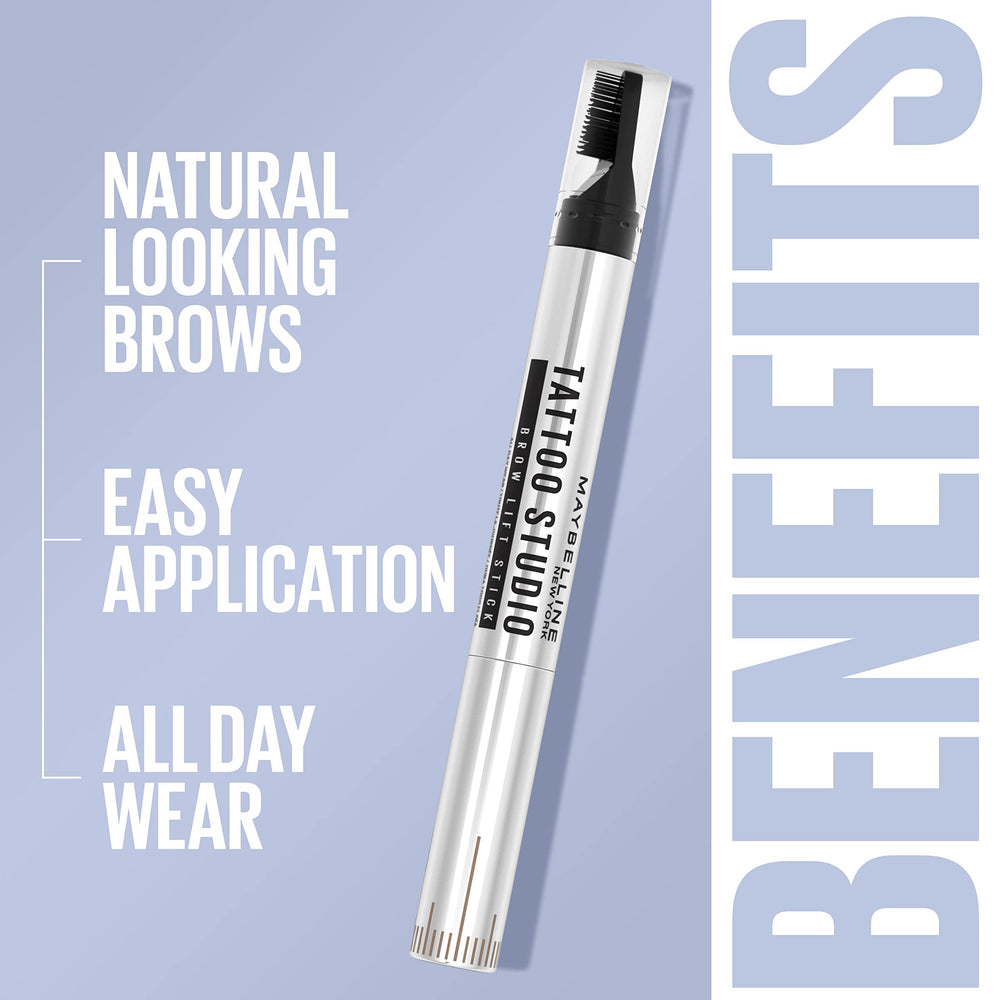 MAYBELLINE TattooStudio cejas transparente: fijación duradera para aspecto natural