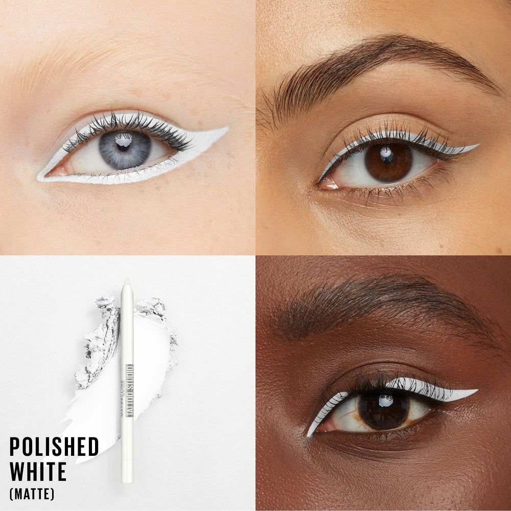 Maybelline TattooStudio delineador lapiz con pigmento rico para definición precisa y colores intensos.