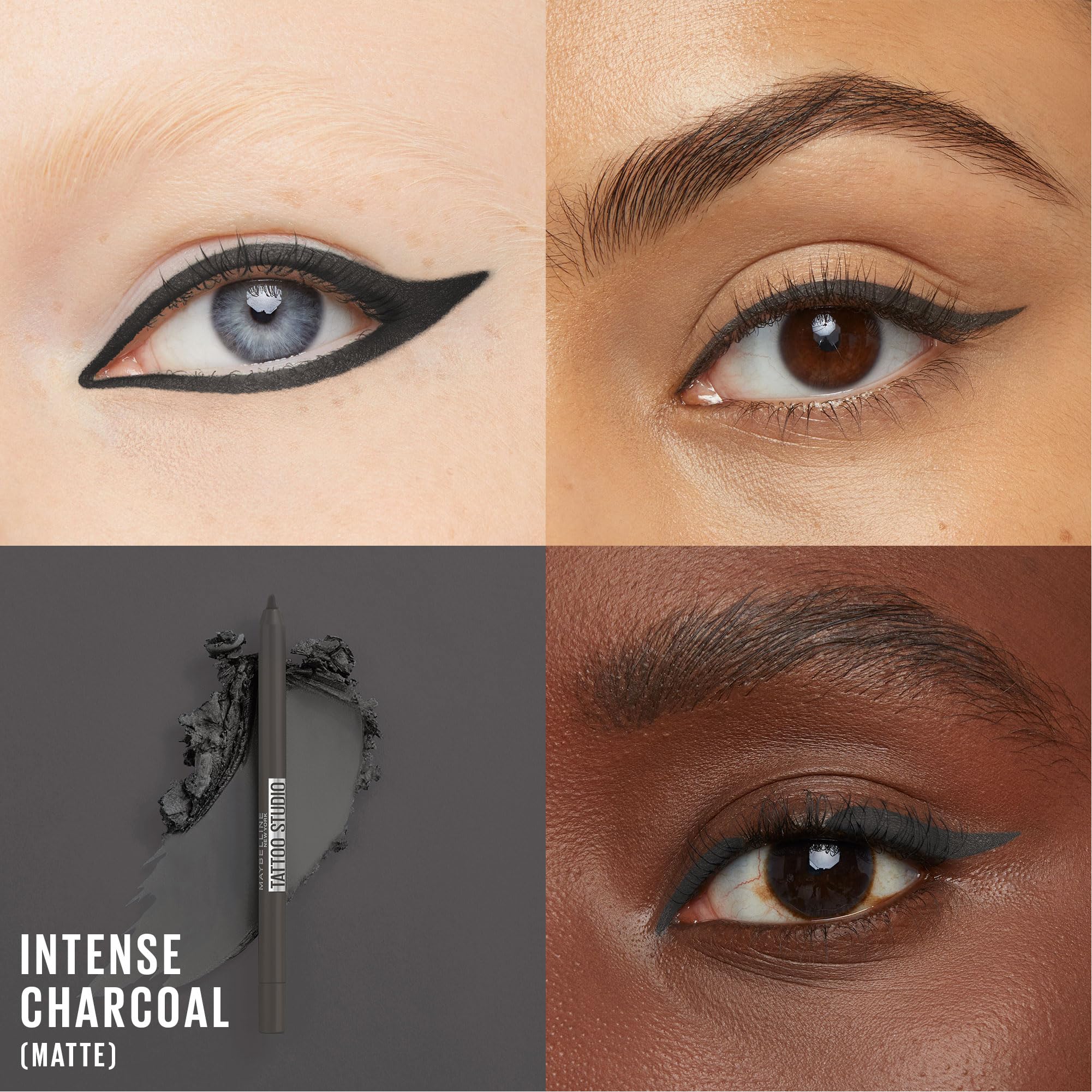 Maybelline TattooStudio delineador de ojos pigmento intenso para definición precisa.